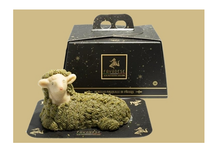 Agnello Pasquale Luxury Lanato al pistacchio 800gr/Favarese Alta Pasticceria Siciliana