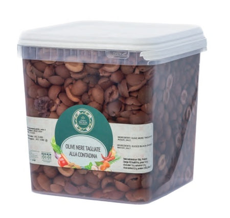 Olive nere tagliate alla contadina 3,5kg Antica Sicilia