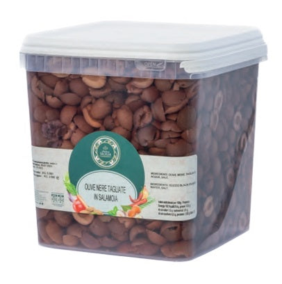 Olive nere tagliate in salamoia 3,5 kg Antica Sicilia