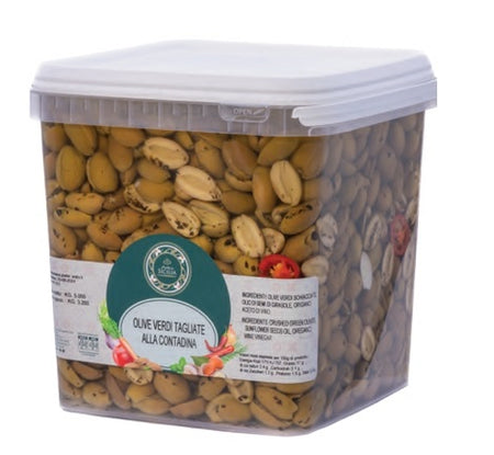 Olive verdi tagliate alla contadina 3,5kg Antica Sicilia