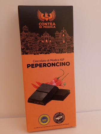 Cioccolato di Modica Contea al Peperoncino 100gr Ciomod
