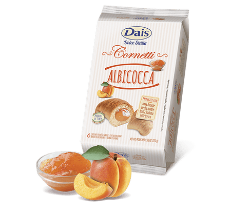 Cornetti farciti All'ALBICOCCA da 270gr Dais