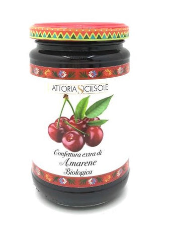 Confettura extra di amarene biologica con zucchero di canna 370gr Fattoria Sicilsole