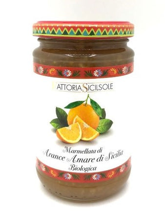 Marmellata di arance amare biologica con zucchero di canna 370gr Fattoria Sicilsole