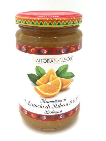 Marmellata di arance di Ribera D.O.P. biologica con zucchero di canna 370gr Fattoria Sicilsole