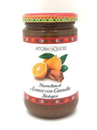 *Marmellata di Arance e Cannella biologica con zucchero di canna 370gr Fattoria Sicilsole
