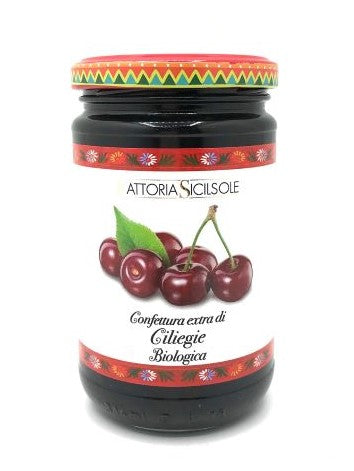 *Confettura extra di ciliegie biologica con zucchero di canna 370gr Fattoria Sicilsole
