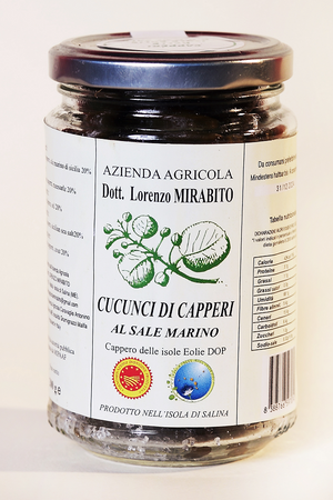 Cucunci delle Isole Eolie D.O.P in vetro da 200 gr Azienda Agricola Lorenzo Mirabito