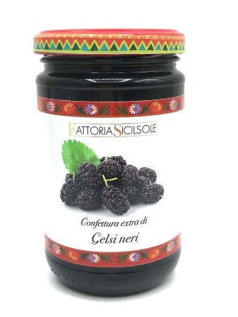 Confettura extra di gelsi neri con zucchero semolato 370gr Fattoria Sicilsole