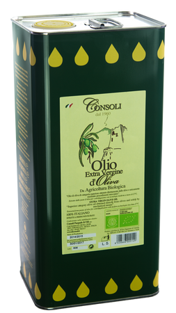 Olio Extra Vergine di Oliva da Agricoltura Biologica in latta da 3lt Consoli