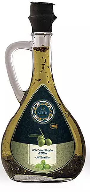 Olio e.v.o. al basilico 10cl bottiglia con manico Antica Sicilia - Prodotti & Sapori di Sicilia ~ I migliori prodotti tipici sicilianiPRODOTTI TIPICI SICILIANI