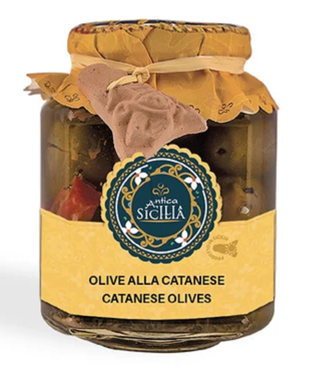 *Olive condite alla Catanese in vetro 280gr Antica Sicilia