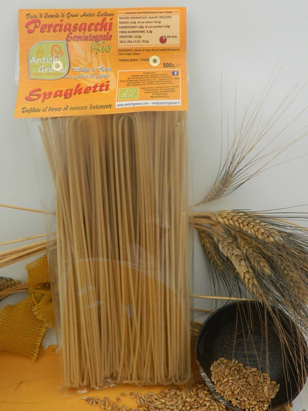 Pasta semintegrale di Perciasacchi (Farro Lungo) Spaghetti BIO 500gr Antichi Granai