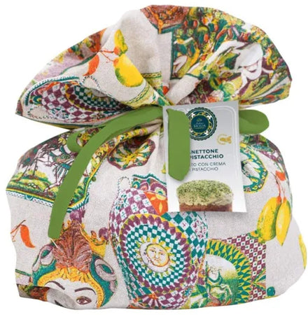 Panettone Artigianale Al Pistacchio con crema di Pistacchio 750gr Antica Sicilia