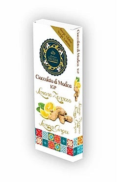 *Cioccolato di Modica I.G.P al limone e zenzero 100gr Antica Sicilia