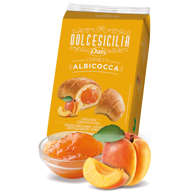 Cornetti farciti All'ALBICOCCA da 270gr Dais - Prodotti & Sapori di Sicilia ~ I migliori prodotti tipici siciliani