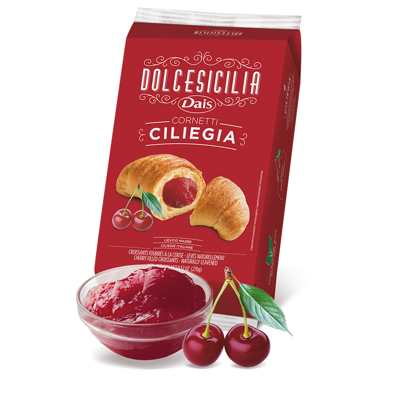 Cornetti farciti Alla CILIEGIA da 270gr Dais - Prodotti & Sapori di Sicilia ~ I migliori prodotti tipici siciliani