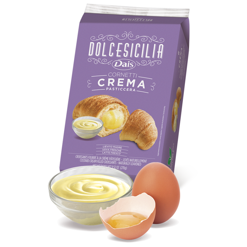 Cornetti alla CREMA PASTICCERA da 270gr Dais - Prodotti & Sapori di Sicilia ~ I migliori prodotti tipici siciliani