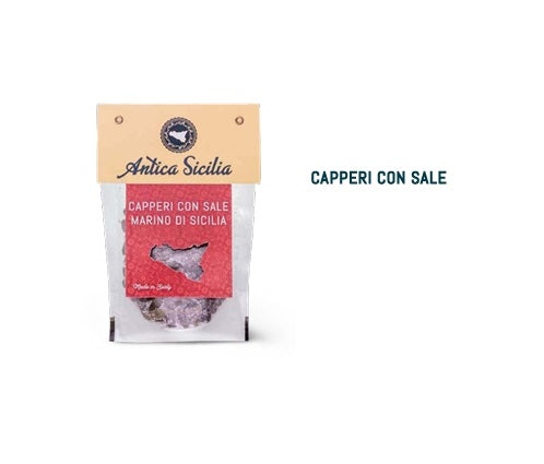 Capperi cò sali(con sale)100gr con cavallotto Antica Sicilia