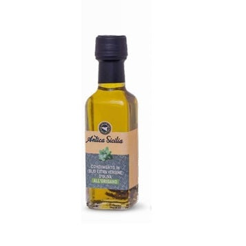 Olio e.v.o. all'origano 10cl bottiglia rettangolare Antica Sicilia