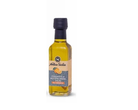 Olio e.v.o. all'arancia 10cl bottiglia rettangolare Antica Sicilia