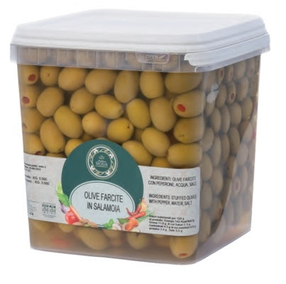 Olive verdi farcite in salamoia 5kg Antica Sicilia