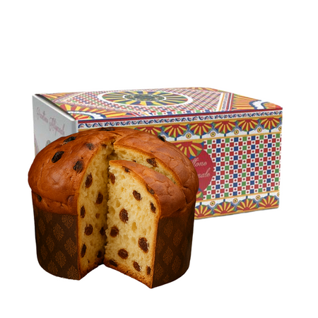 Panettone Artigianale Tradizionale 1000gr in scatola Antica Sicilia
