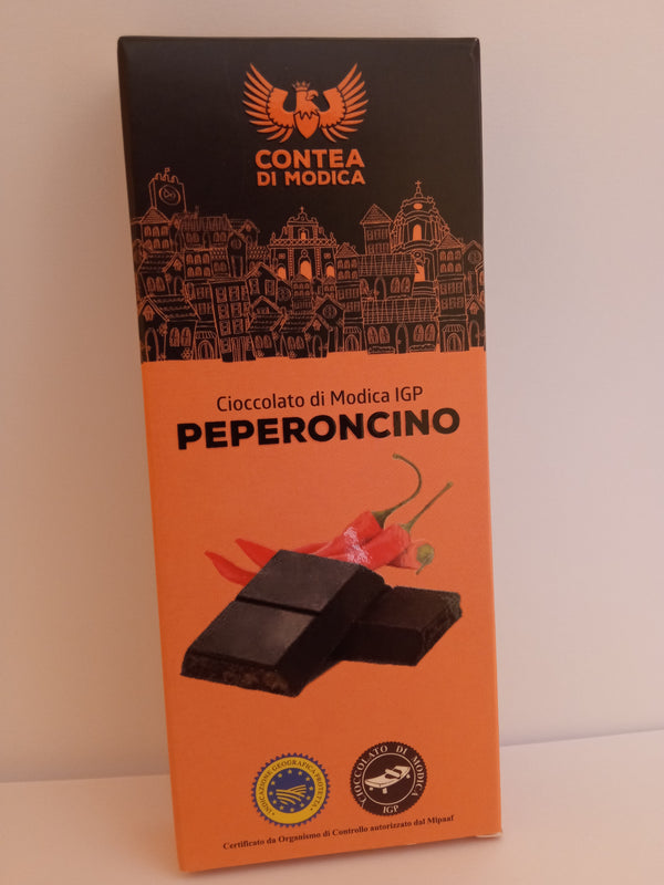 Cioccolato di Modica Contea al Peperoncino 100gr Ciomod
