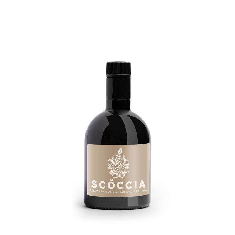 Amaro Siciliano al carrubo e fiori di zagara bottiglia 50cl Amaro Scoccia