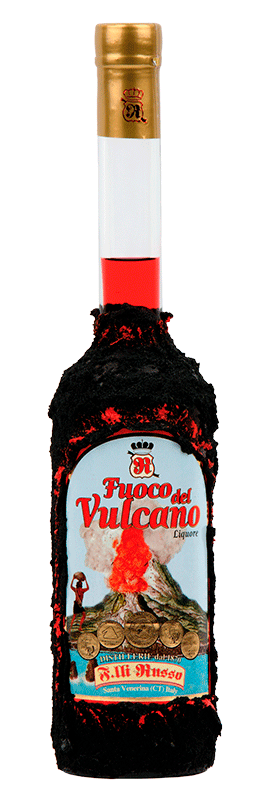 Fuoco del Vulcano in bottiglia di pietra lavica 50cl Distilleria Fratelli Russo