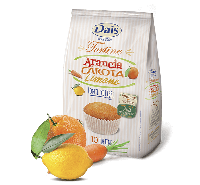 Brioscine TORTINA ARANCIA CAROTE LIMONE da 350gr Dais
