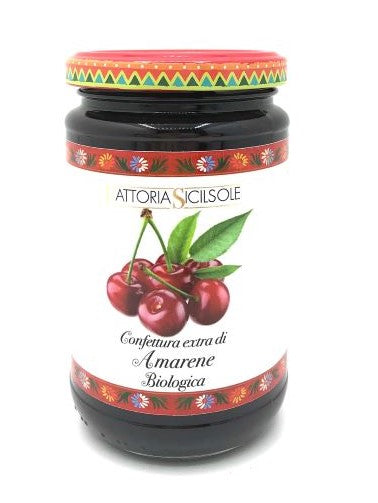 Confettura extra di amarene biologica con zucchero di canna 370gr Fattoria Sicilsole