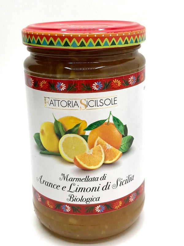 Marmellata arance e limoni biologica con zucchero di canna 370gr Fattoria Sicilsole