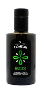 Olio extra vergine di oliva aromatizzato al basilico 0,25cl Consoli