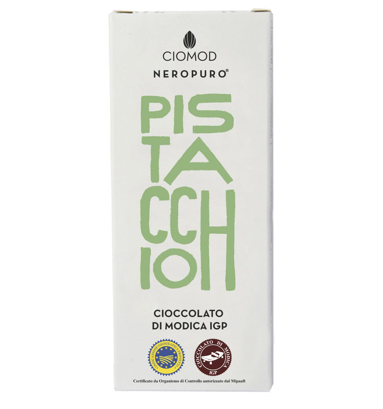 Cioccolato di Modica Al Pistacchio di Sicilia 100gr Ciomod