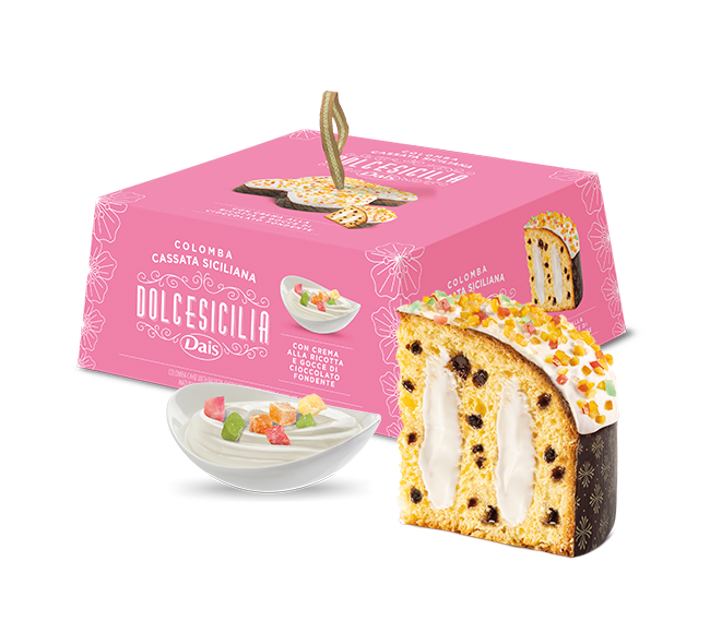 Colomba pasquale Cassata farcita con crema alla ricotta 900 gr Dais