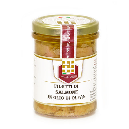 *Filetto di Salmone in olio di oliva 200gr Musciàru