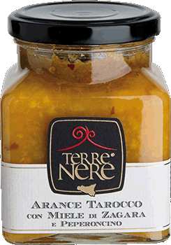 Marmellata di arance Tarocco e peperoncino 240gr Terre Nere