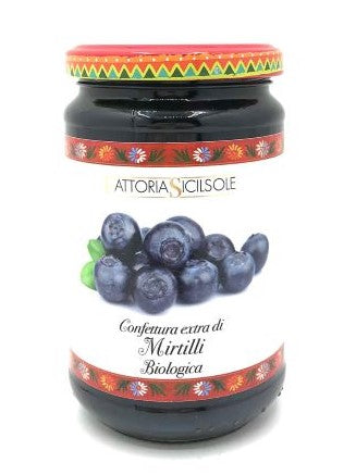 Confettura extra di mirtilli biologica con zucchero di canna 370gr Fattoria Sicilsole