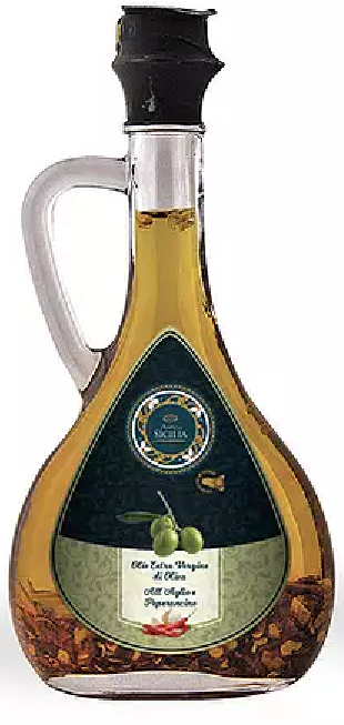 Olio e.v.o. al peperoncino e aglio 10cl bottiglia con manico Antica Sicilia - Prodotti & Sapori di Sicilia ~ I migliori prodotti tipici sicilianiPRODOTTI TIPICI SICILIANI