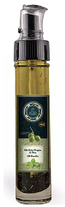 Olio e.v.o. al basilico 5cl bottiglia spray Antica Sicilia