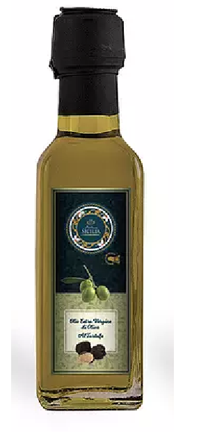 Olio e.v.o. al tartufo 10cl in bottiglia rettangolare Antica Sicilia