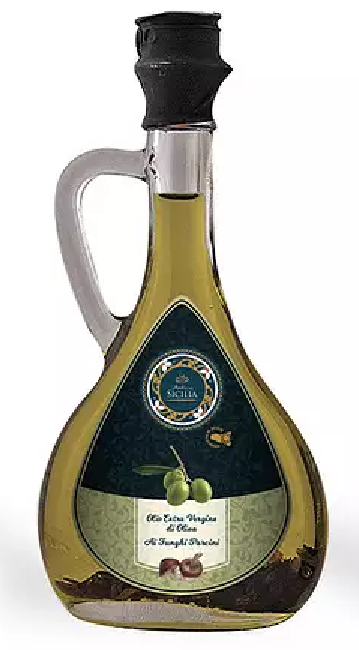 Olio e.v.o. ai funghi porcini 10cl bottiglia con manico Antica Sicilia