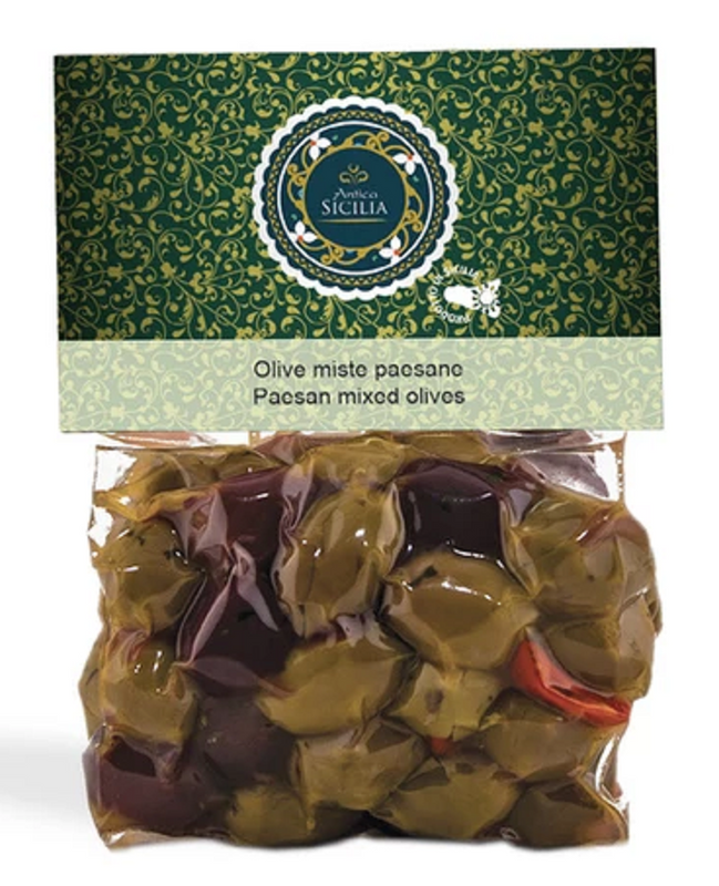 Olive miste paesane 350gr con cavallotto Antica Sicilia