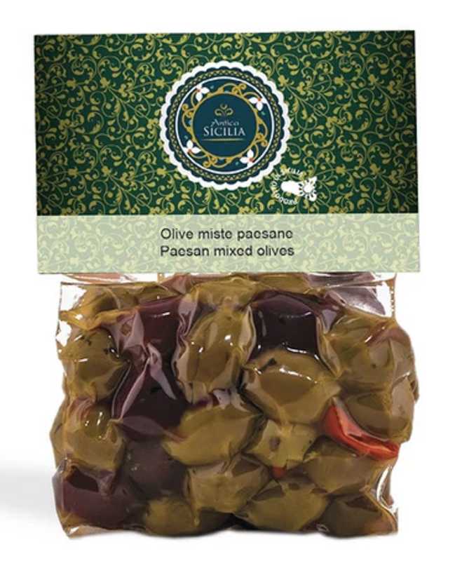 *Olive miste paesane 350gr con cavallotto Antica Sicilia