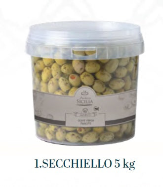 Olive verdi farcite in salamoia 5000gr Antica Sicilia
