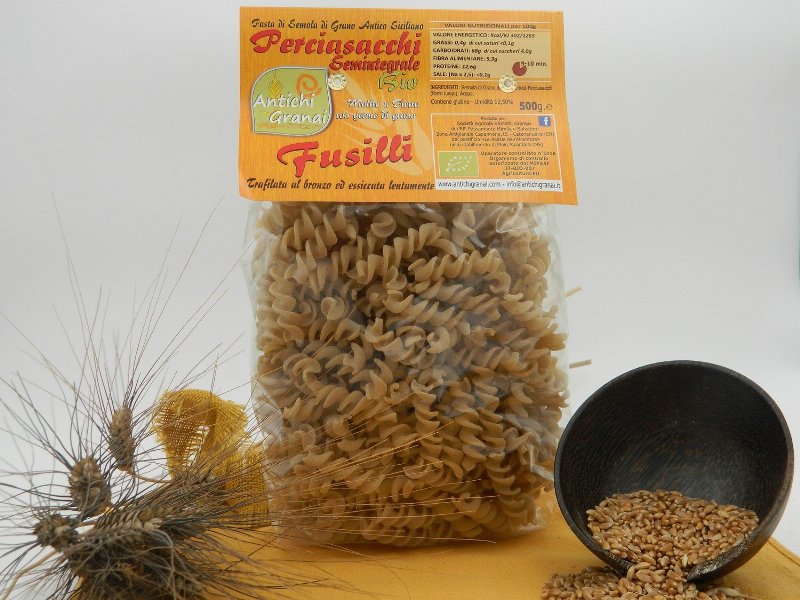 Pasta semintegrale di Perciasacchi (Farro lungo) Fusilli BIO 500gr Antichi Granai