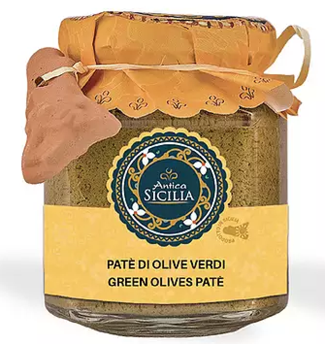 Pate'  di olive verdi 180gr Antica Sicilia - Prodotti & Sapori di Sicilia ~ I migliori prodotti tipici siciliani