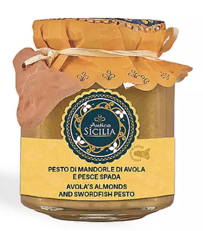 Pesto di mandorle e pesce spada affumicato 180gr Antica Sicilia - Prodotti & Sapori di Sicilia ~ I migliori prodotti tipici siciliani