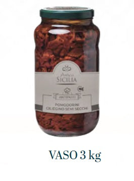 Pomodorini ciliegino semi dry sott'olio 3000gr Antica Sicilia